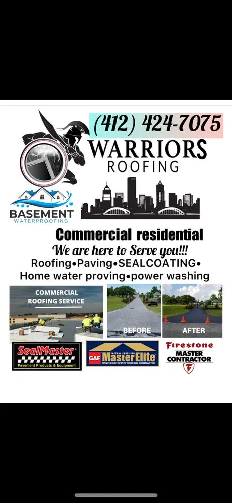 Slide of Warriors Roofing