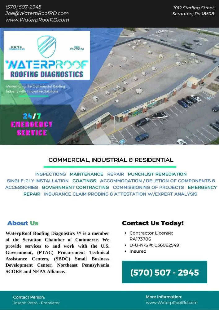 Slide of WaterpRoof Roofing Diagnostics