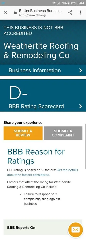 Slide of Weathertite Roofing & Remodeling