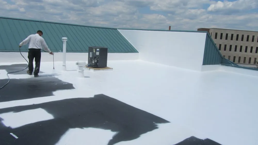 Local storm damage roof repair same-day service in Bennington, IN by Web Roof Coatings