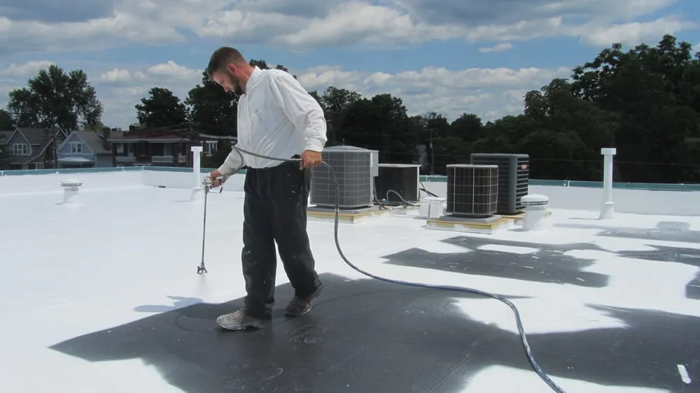 Top-rated storm damage roof repair for fast service in Bennington, IN by Web Roof Coatings