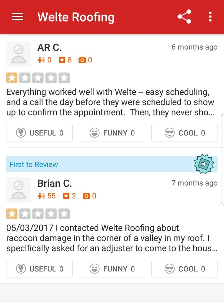 Slide of Welte Roofing