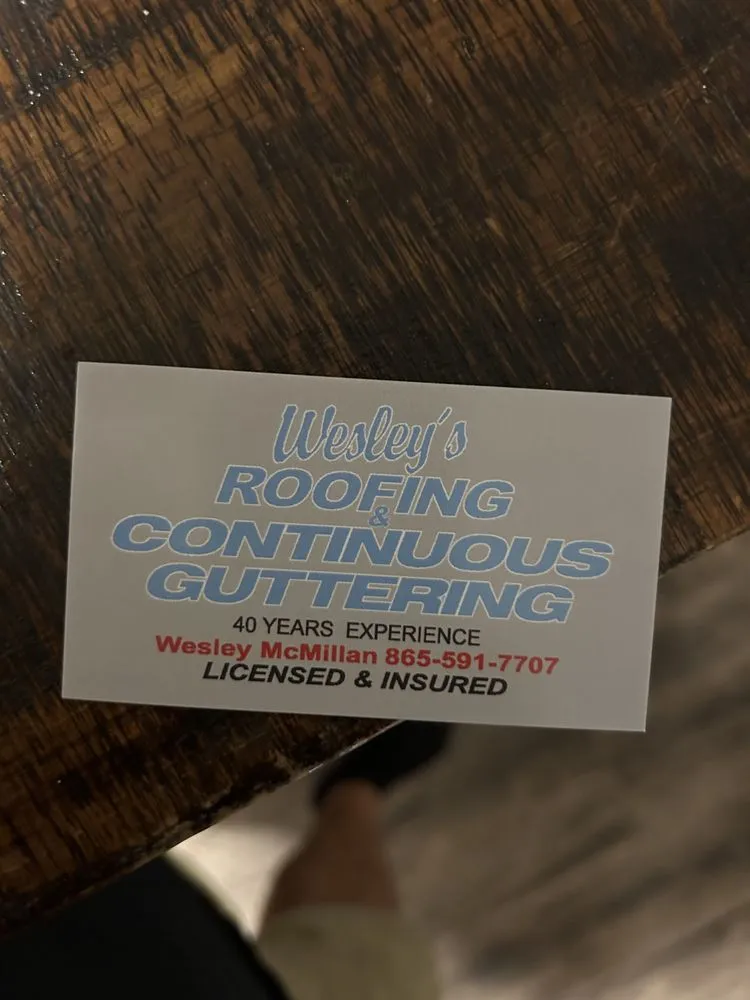 Expert roof repair in Corryton, TN by Wesley’s continuous gutter