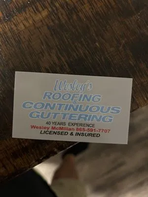 Wesley’s continuous gutter Logo