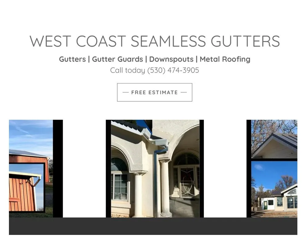 Slide of West Coast Seamless Gutters