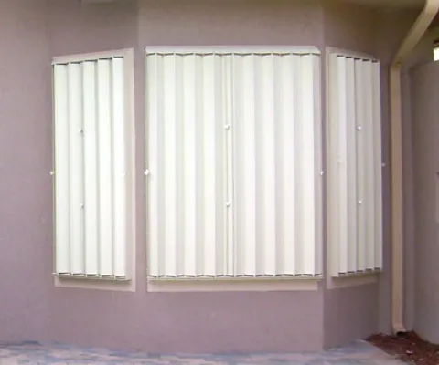 Slide of White Aluminum and Windows