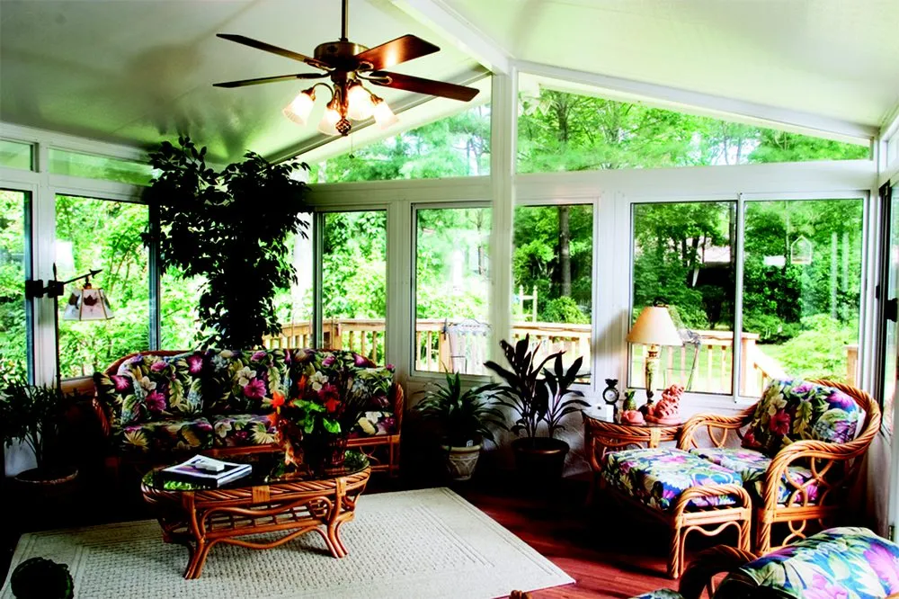 Slide of White Aluminum and Windows