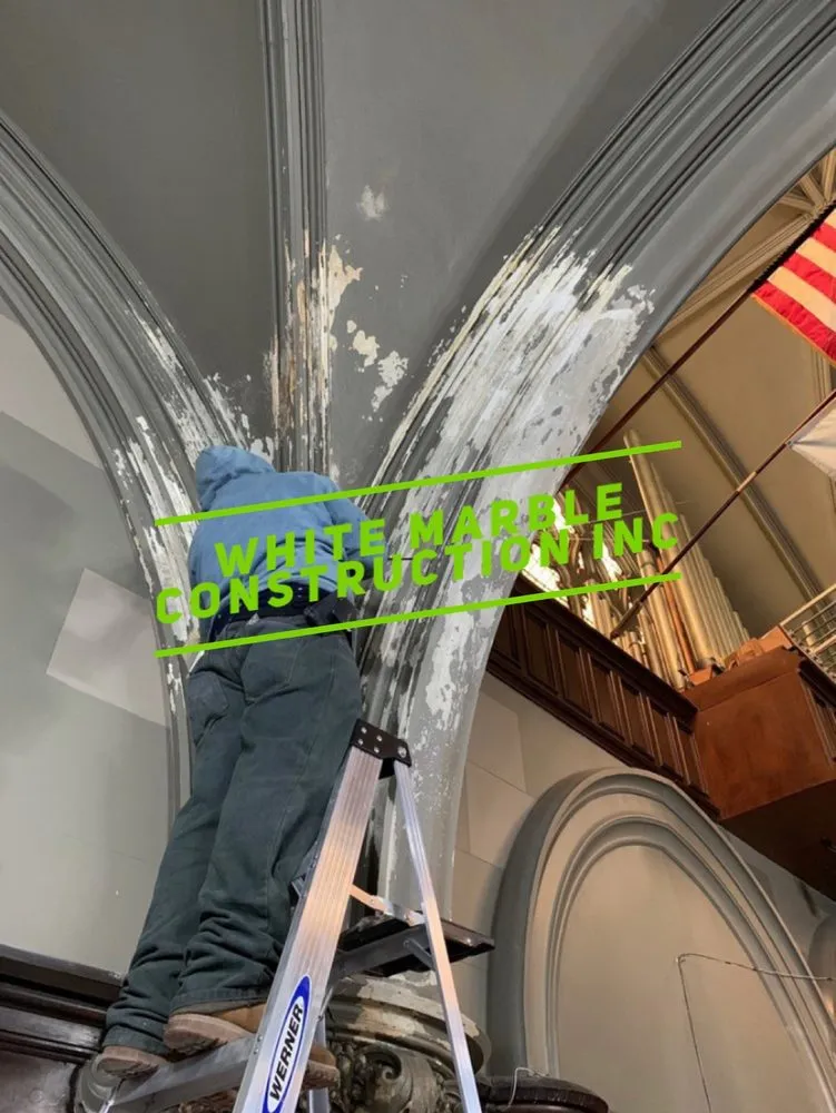 Slide of White Marble Construction