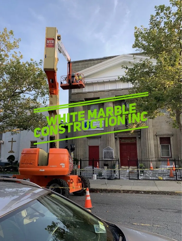 Slide of White Marble Construction