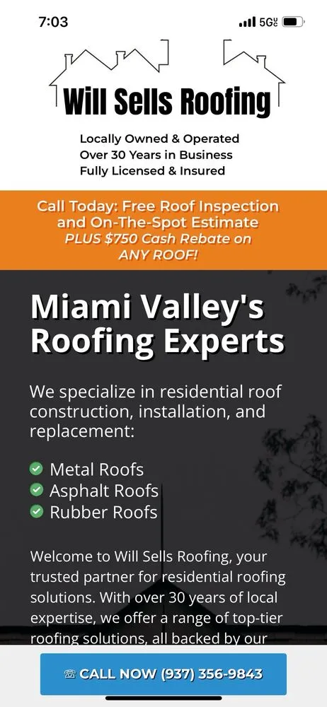 Slide of Will Sells Roofing