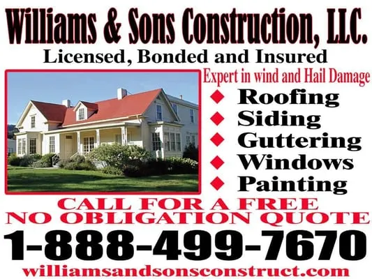 Williams & Sons Construction Logo