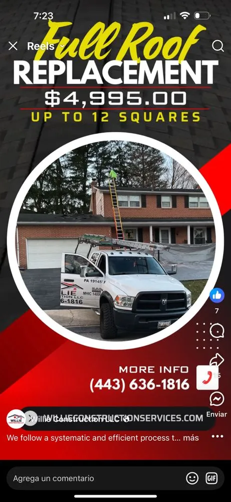 Slide of Willie Construction