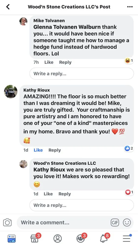 Slide of Wood’n Stone Creations