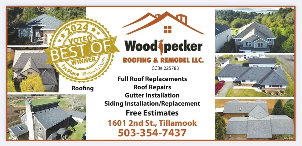 Slide of Woodpecker Roofing & Remodel