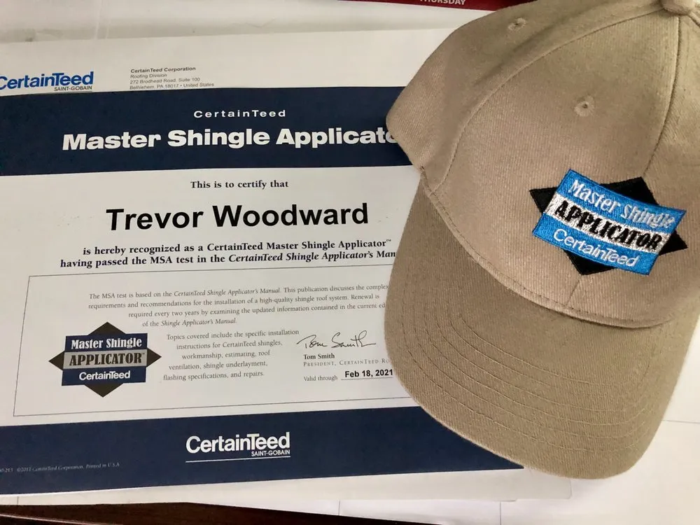 Slide of Woodward Roofing