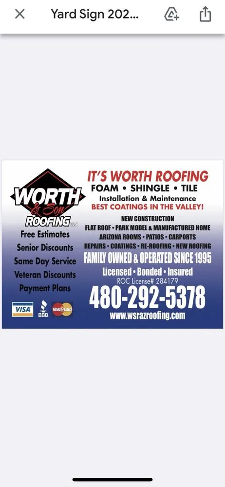 Slide of Worth and Son Roofing