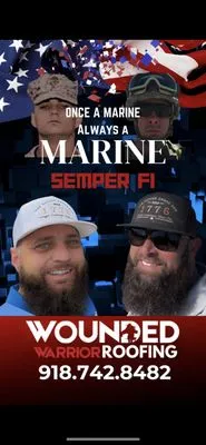 Wounded Warrior Roofing Logo