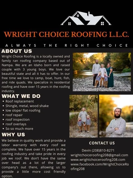 Slide of Wright Choice Roofing