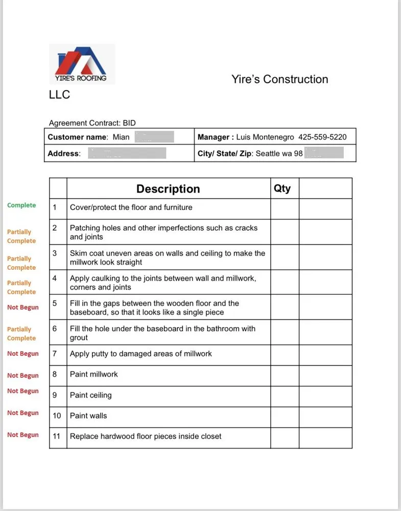 Slide of Yires Roofing