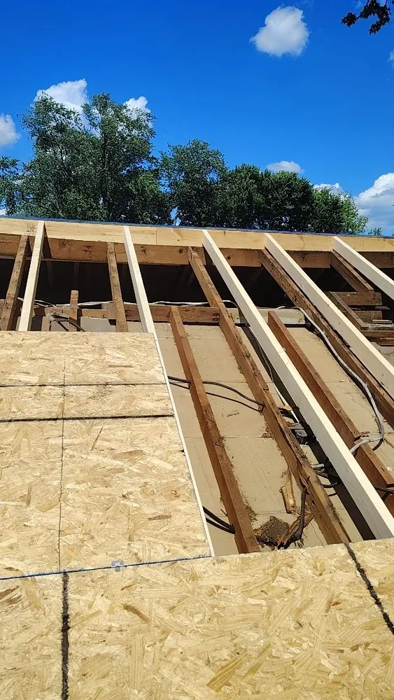 Slide of young roofing