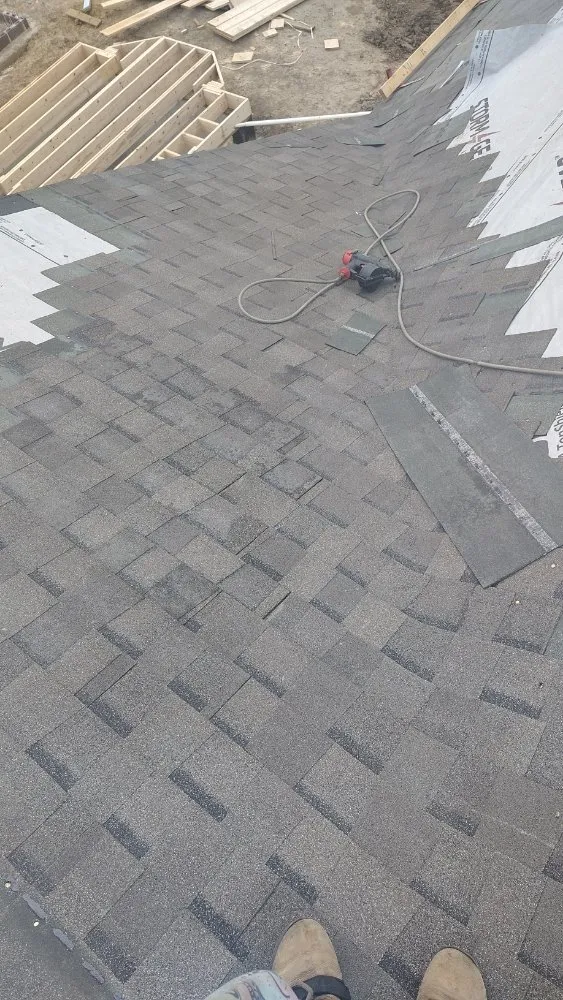 Slide of young roofing