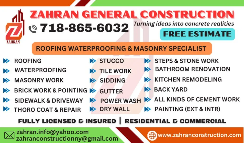 Slide of Zahran Construction